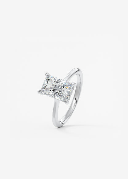 Oval Solitaire With Raised Basket Gallery Lab Grown Diamond Engagement Ring