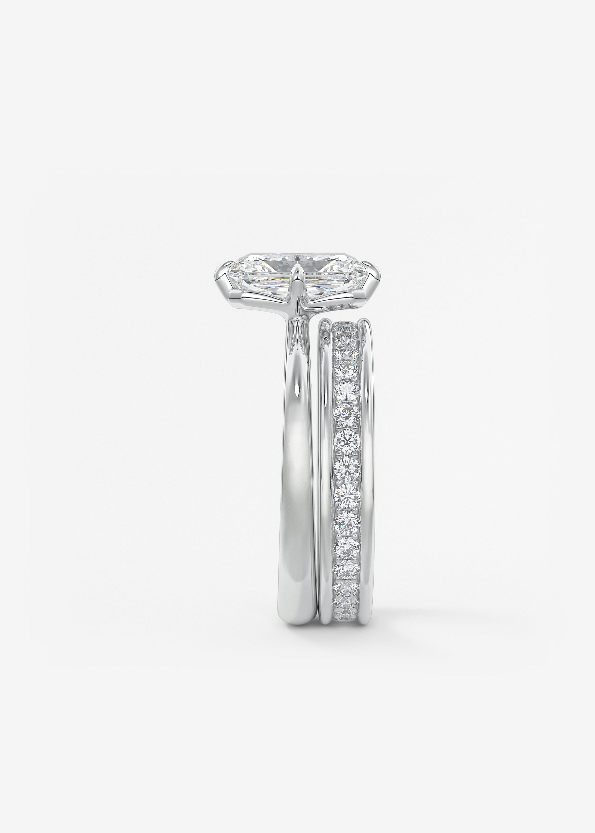 Oval Solitaire With Raised Basket Gallery Lab Grown Diamond Engagement Ring