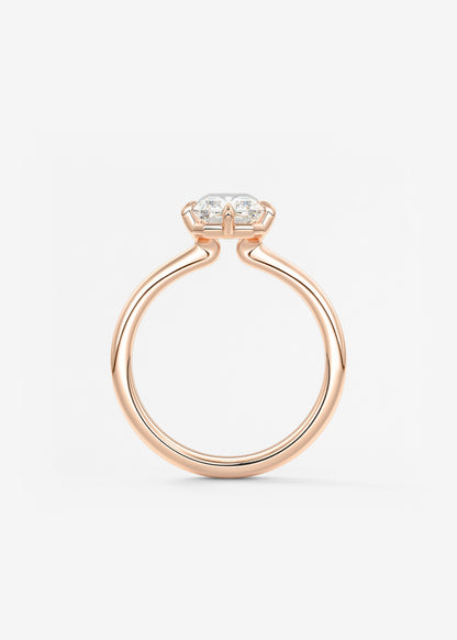 Oval Solitaire With Raised Basket Gallery Lab Grown Diamond Engagement Ring