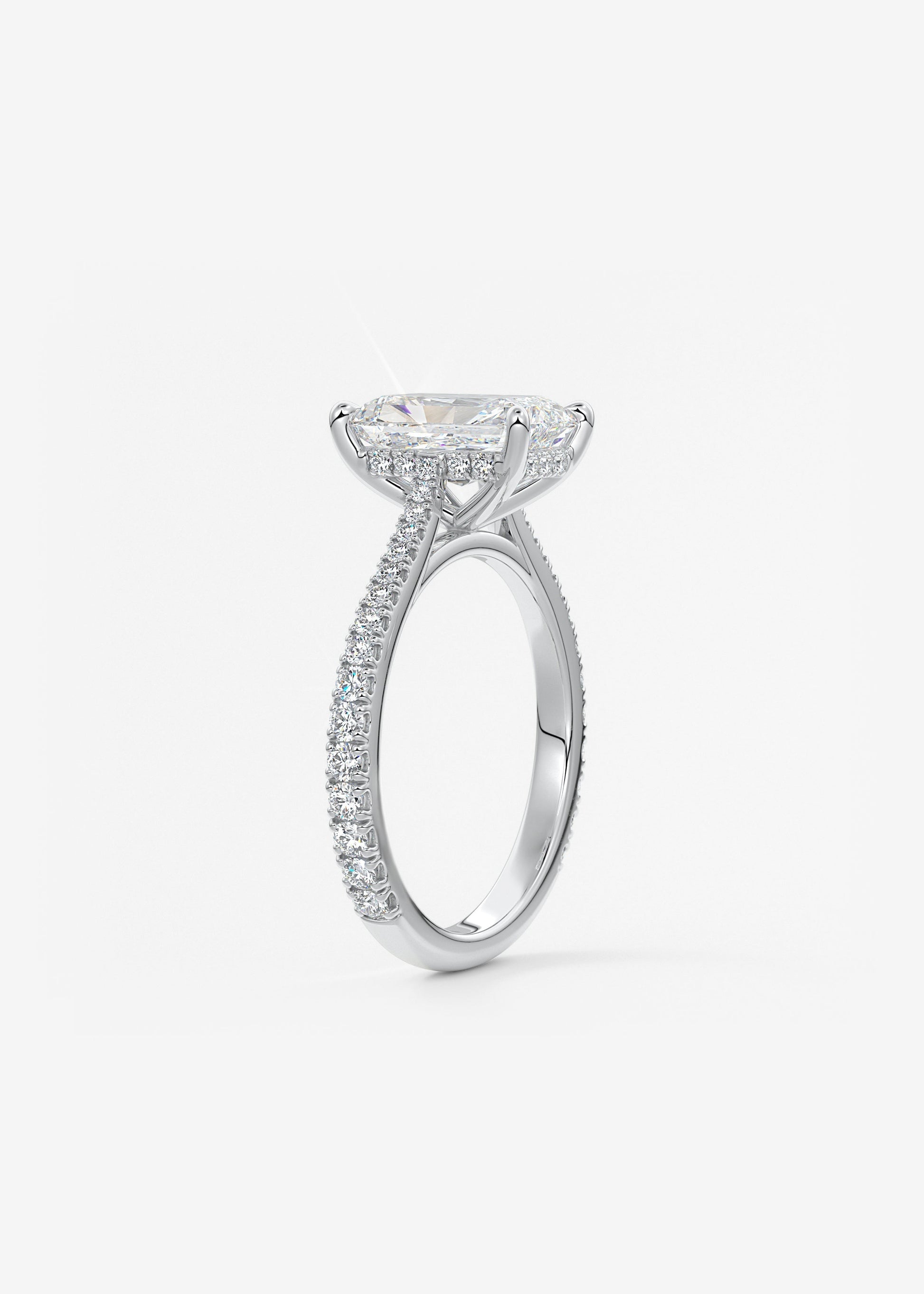 Oval Solitaire With Raised Basket Gallery Lab Grown Diamond Engagement Ring