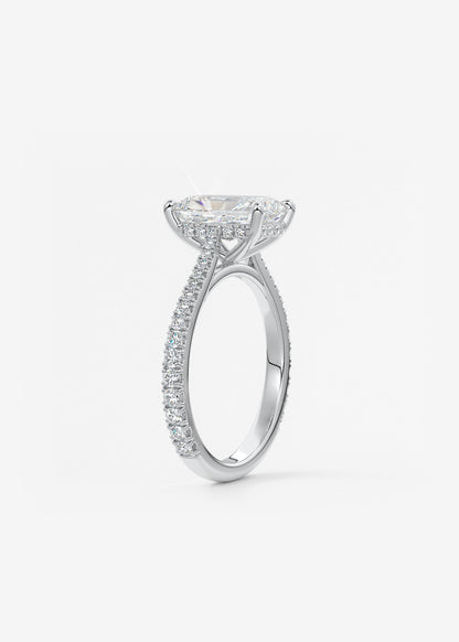 Oval Solitaire With Raised Basket Gallery Lab Grown Diamond Engagement Ring