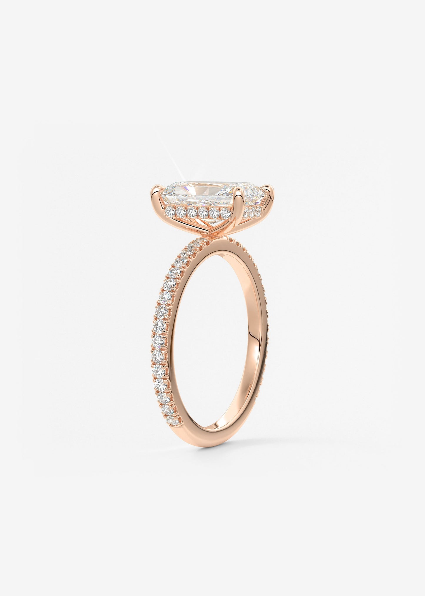 Oval Solitaire With Raised Basket Gallery Lab Grown Diamond Engagement Ring