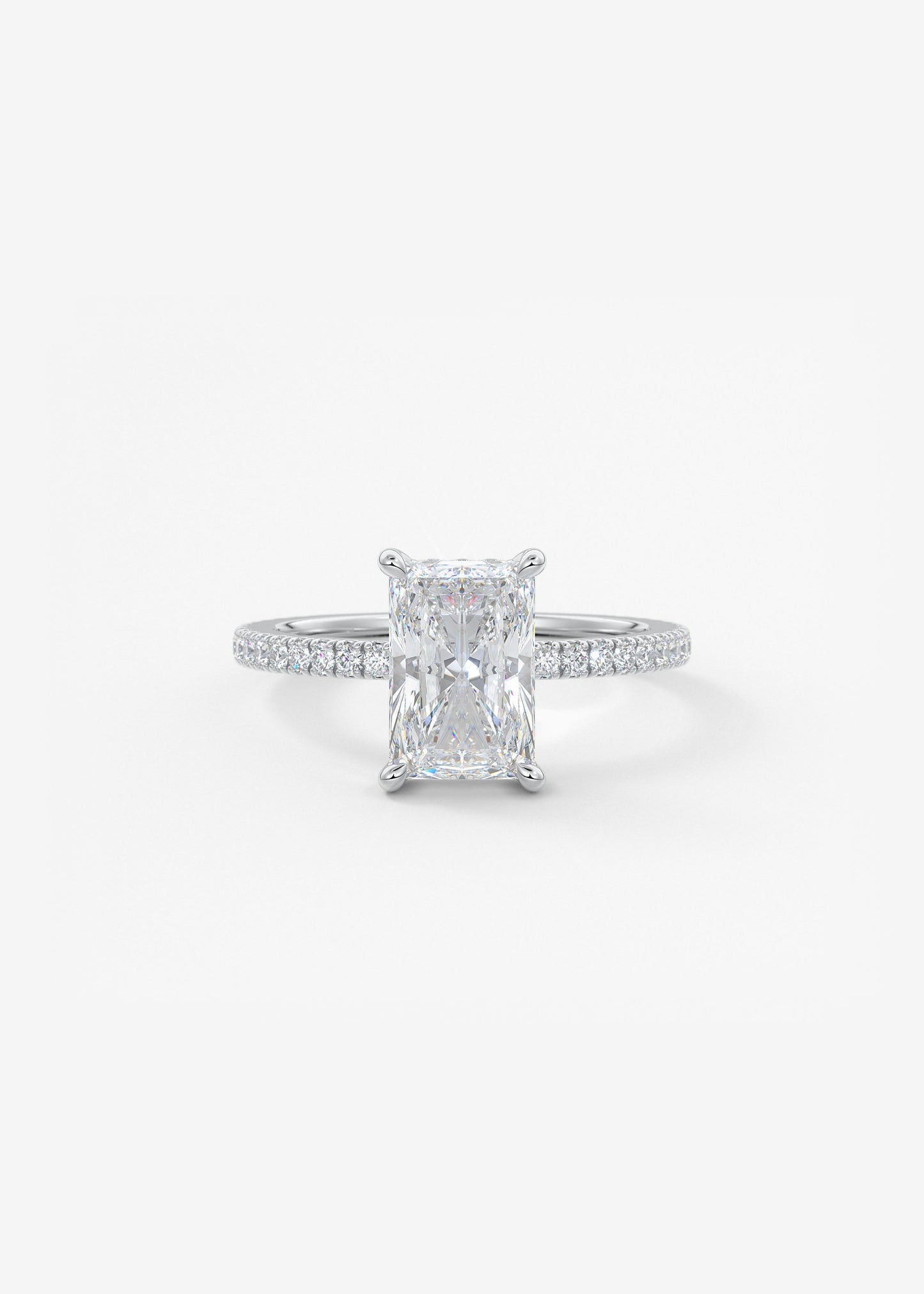 Oval Solitaire With Raised Basket Gallery Lab Grown Diamond Engagement Ring