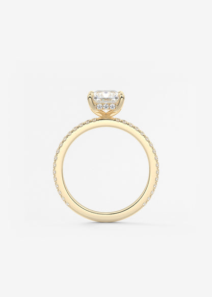 Oval Solitaire With Raised Basket Gallery Lab Grown Diamond Engagement Ring