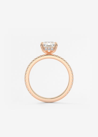 Oval Solitaire With Raised Basket Gallery Lab Grown Diamond Engagement Ring