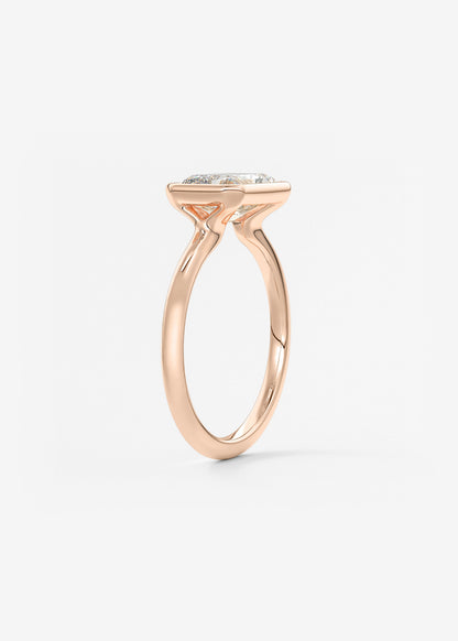 Oval Solitaire With Raised Basket Gallery Lab Grown Diamond Engagement Ring