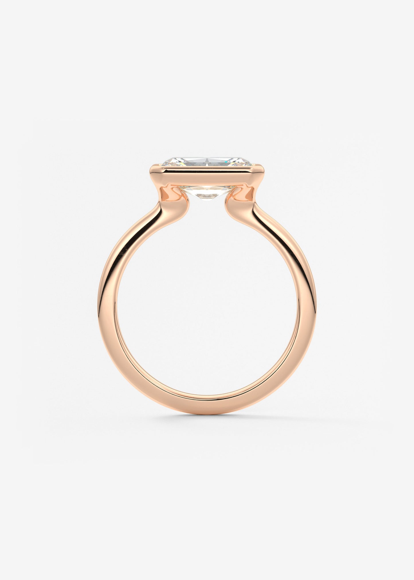 Oval Solitaire With Raised Basket Gallery Lab Grown Diamond Engagement Ring