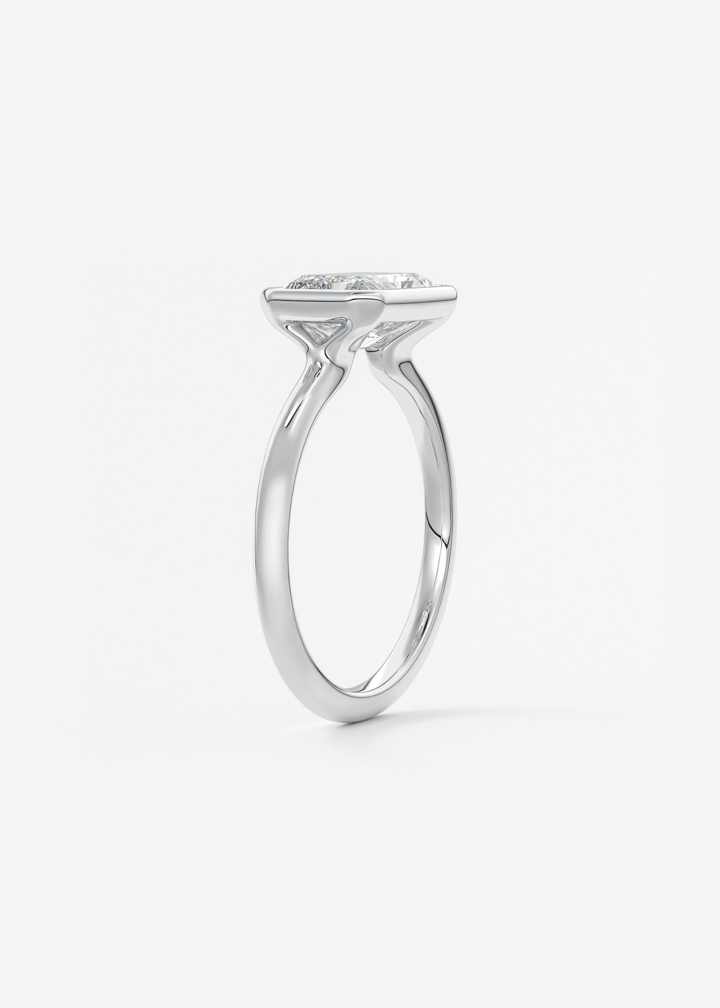 Oval Solitaire With Raised Basket Gallery Lab Grown Diamond Engagement Ring