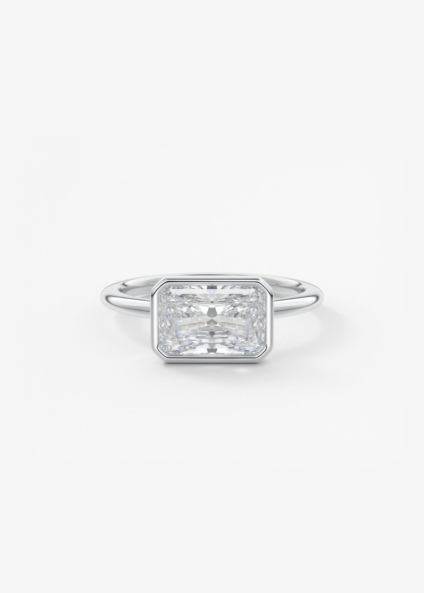 Oval Solitaire With Raised Basket Gallery Lab Grown Diamond Engagement Ring