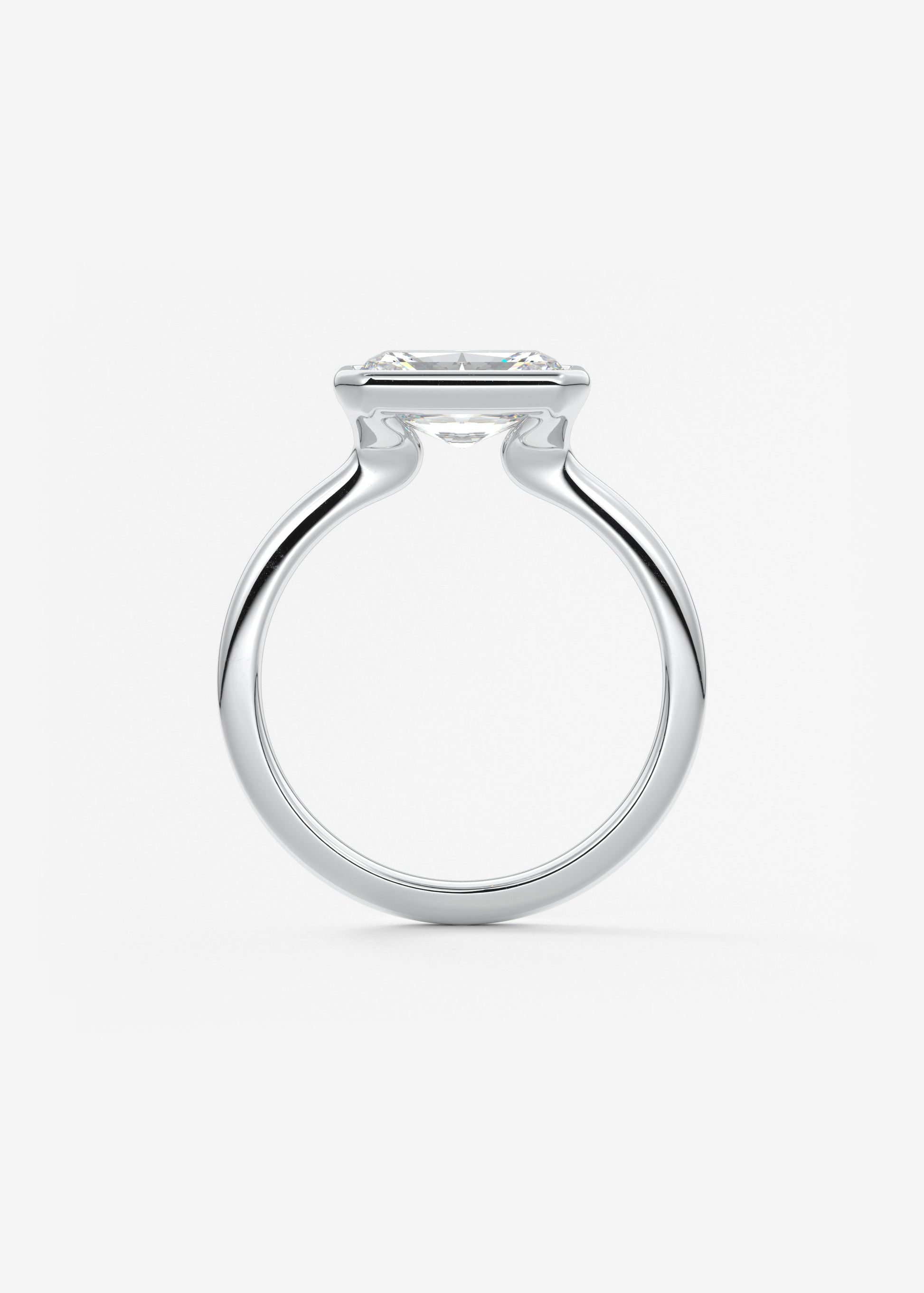 Oval Solitaire With Raised Basket Gallery Lab Grown Diamond Engagement Ring