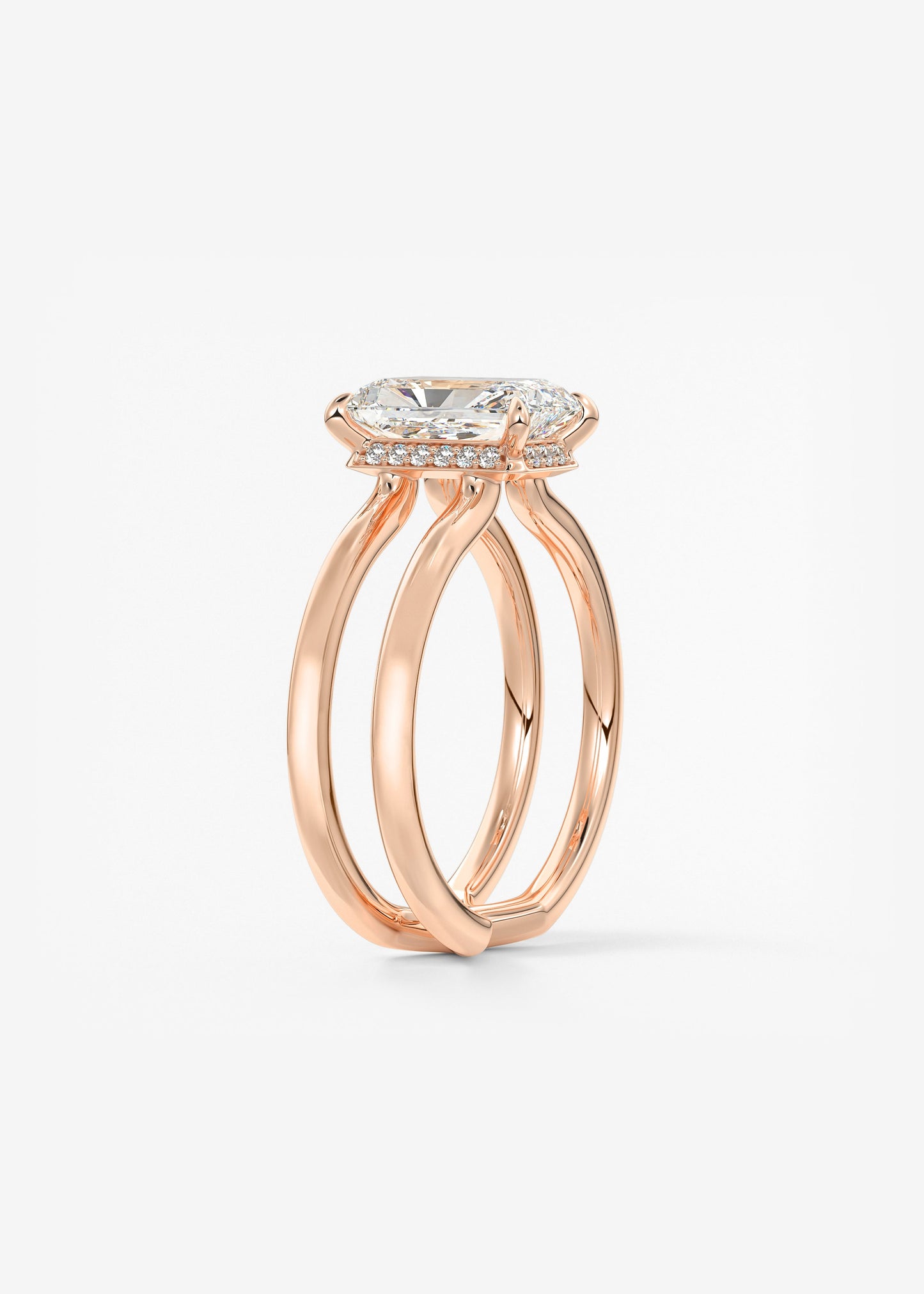 Oval Solitaire With Raised Basket Gallery Lab Grown Diamond Engagement Ring