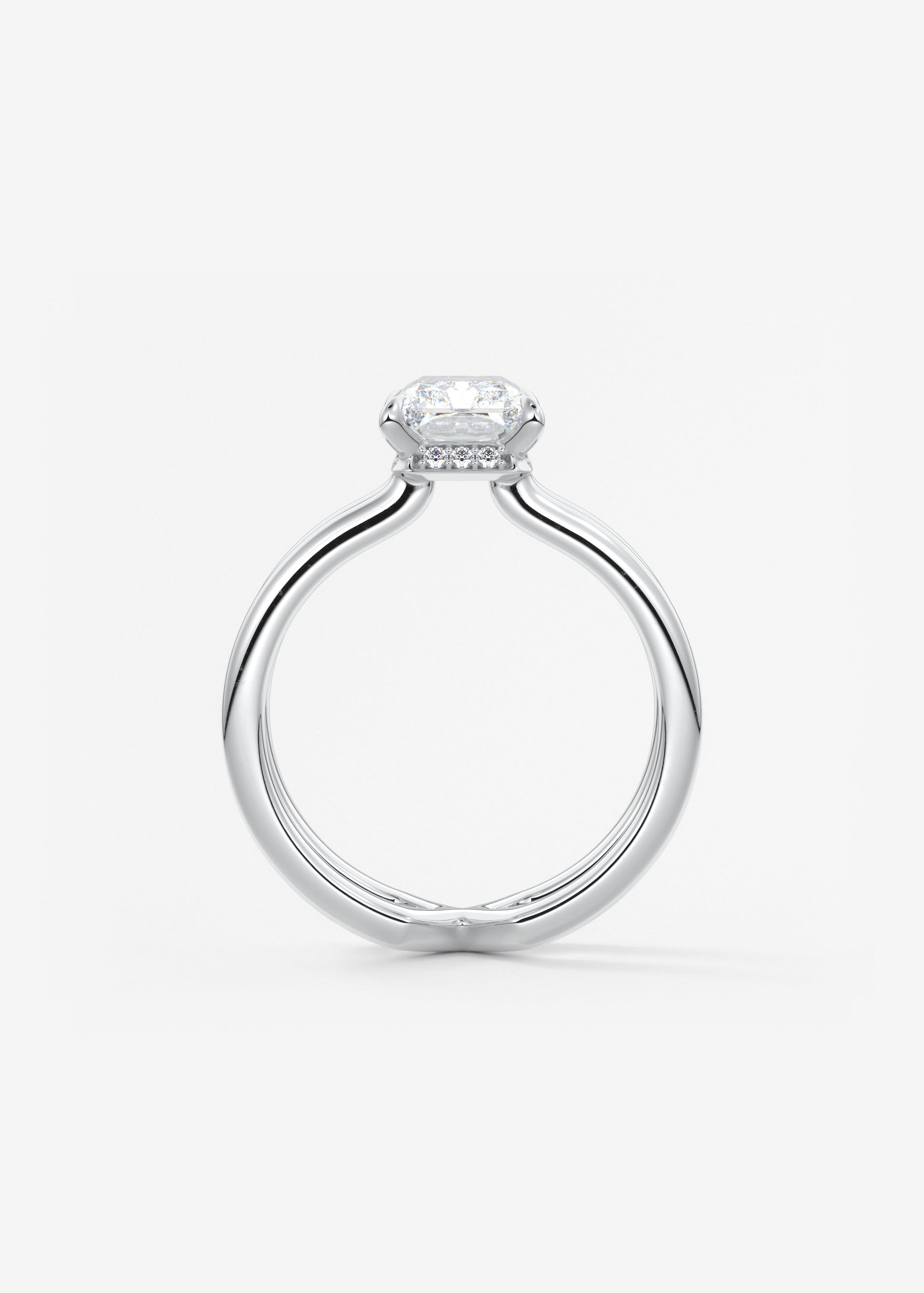 Oval Solitaire With Raised Basket Gallery Lab Grown Diamond Engagement Ring