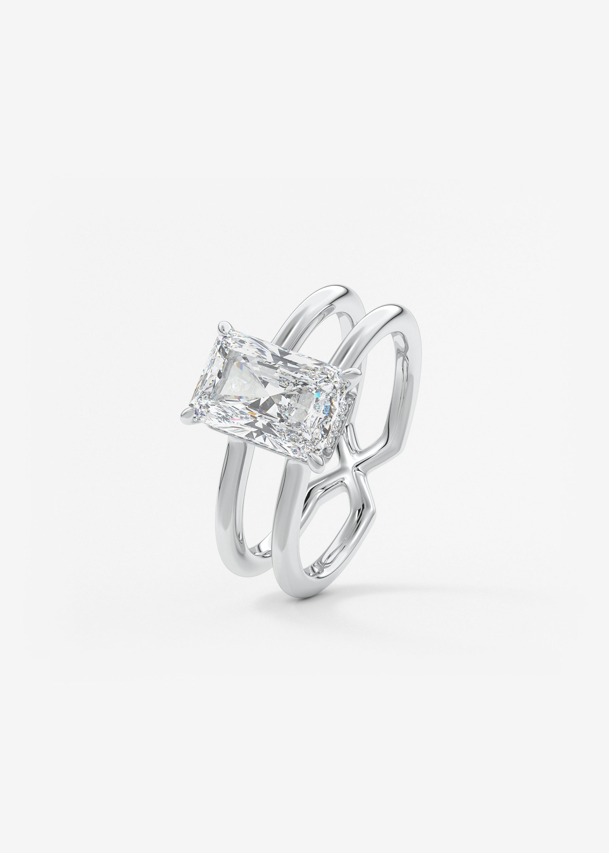 Oval Solitaire With Raised Basket Gallery Lab Grown Diamond Engagement Ring