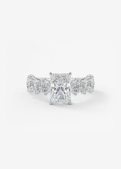 Oval Solitaire With Raised Basket Gallery Lab Grown Diamond Engagement Ring