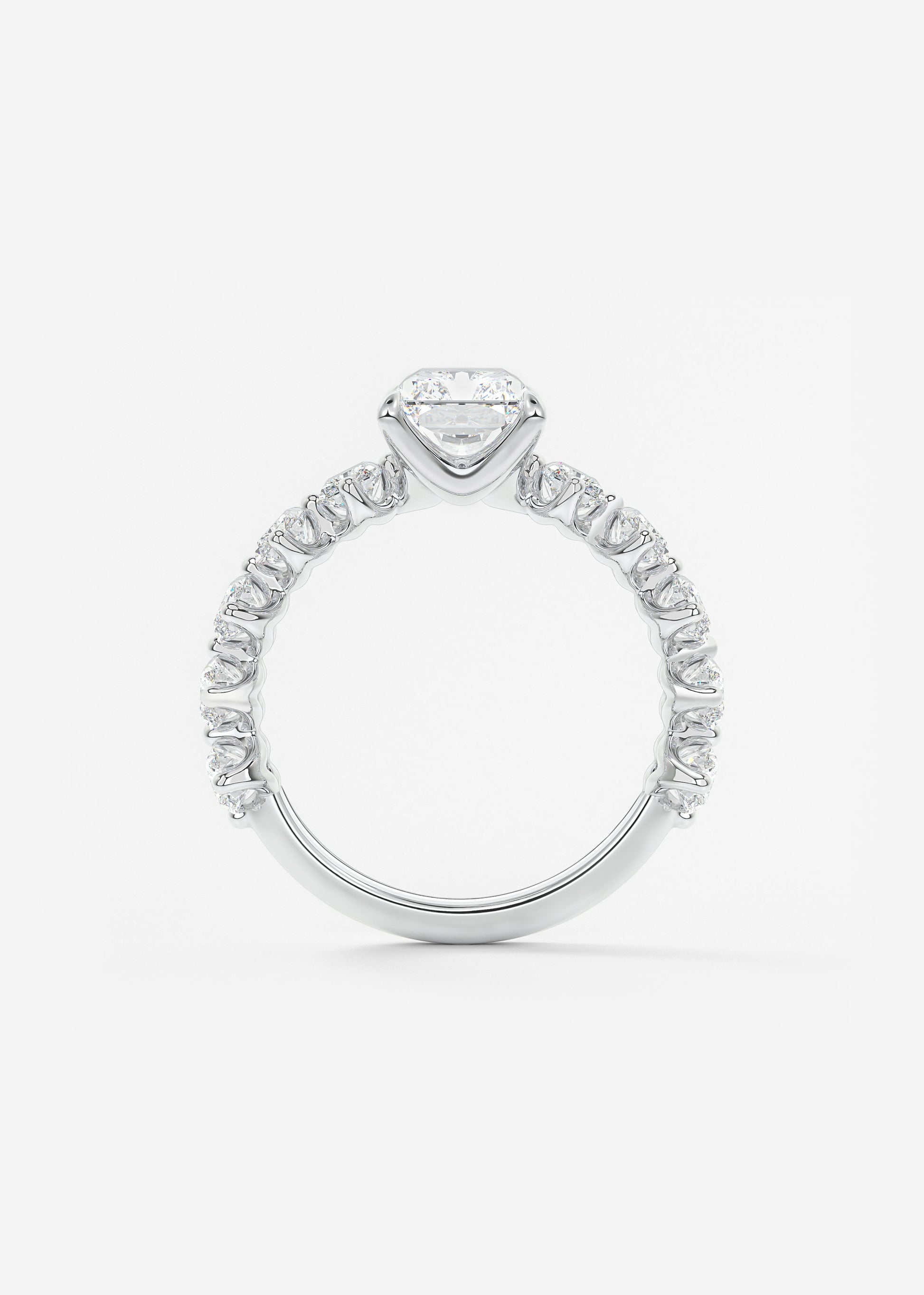 Oval Solitaire With Raised Basket Gallery Lab Grown Diamond Engagement Ring
