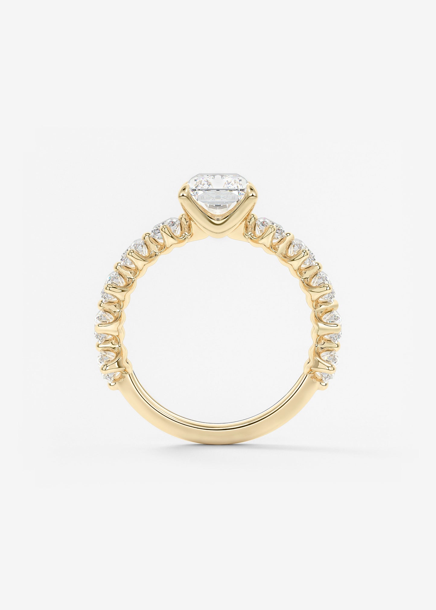 Oval Solitaire With Raised Basket Gallery Lab Grown Diamond Engagement Ring