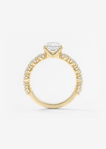 Oval Solitaire With Raised Basket Gallery Lab Grown Diamond Engagement Ring