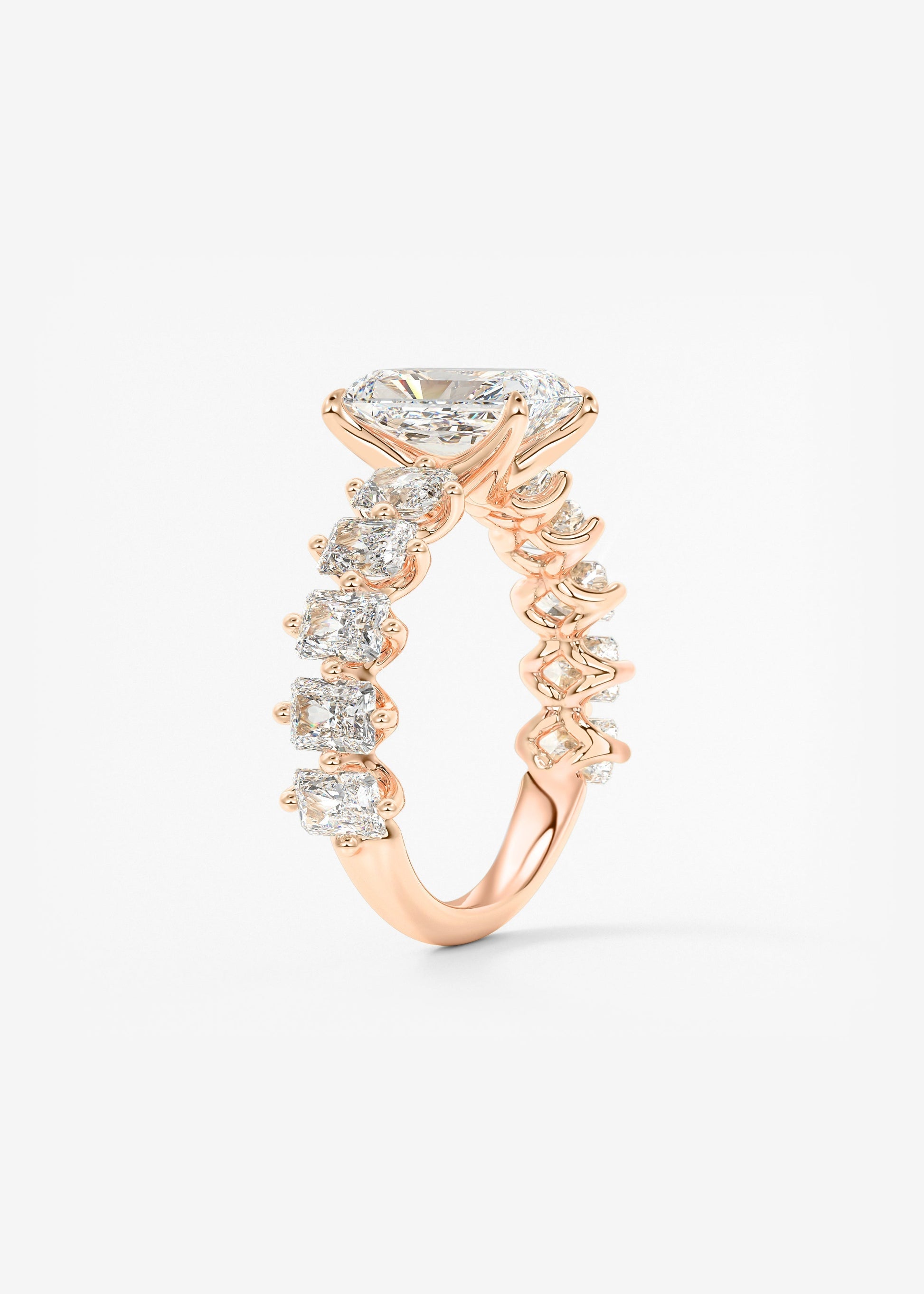 Oval Solitaire With Raised Basket Gallery Lab Grown Diamond Engagement Ring
