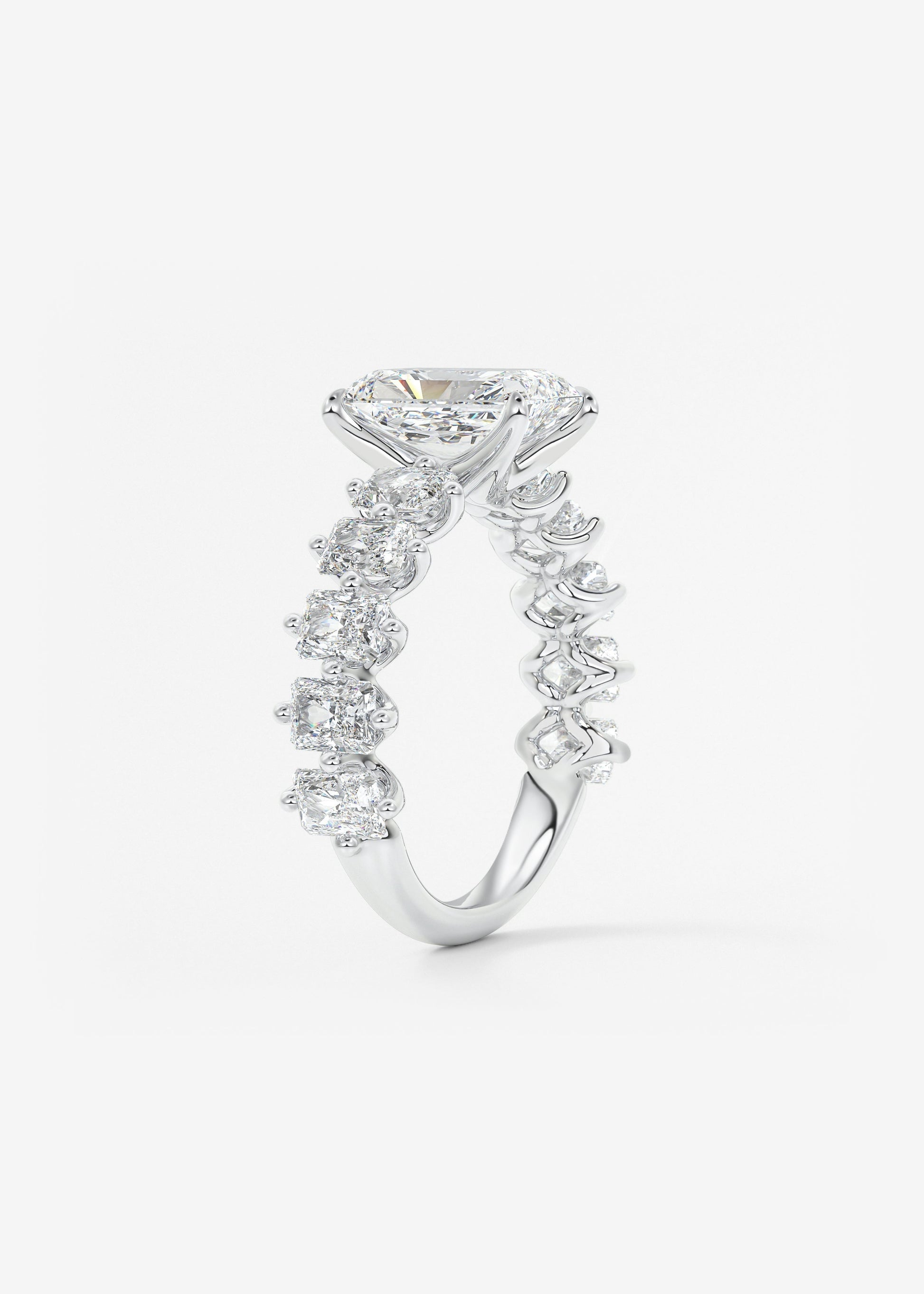 Oval Solitaire With Raised Basket Gallery Lab Grown Diamond Engagement Ring