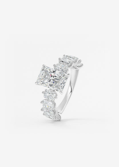 Oval Solitaire With Raised Basket Gallery Lab Grown Diamond Engagement Ring