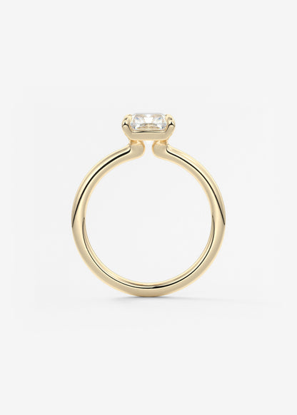 Oval Solitaire With Raised Basket Gallery Lab Grown Diamond Engagement Ring