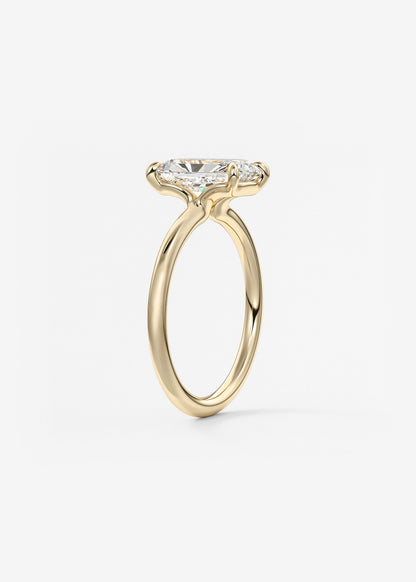 Oval Solitaire With Raised Basket Gallery Lab Grown Diamond Engagement Ring