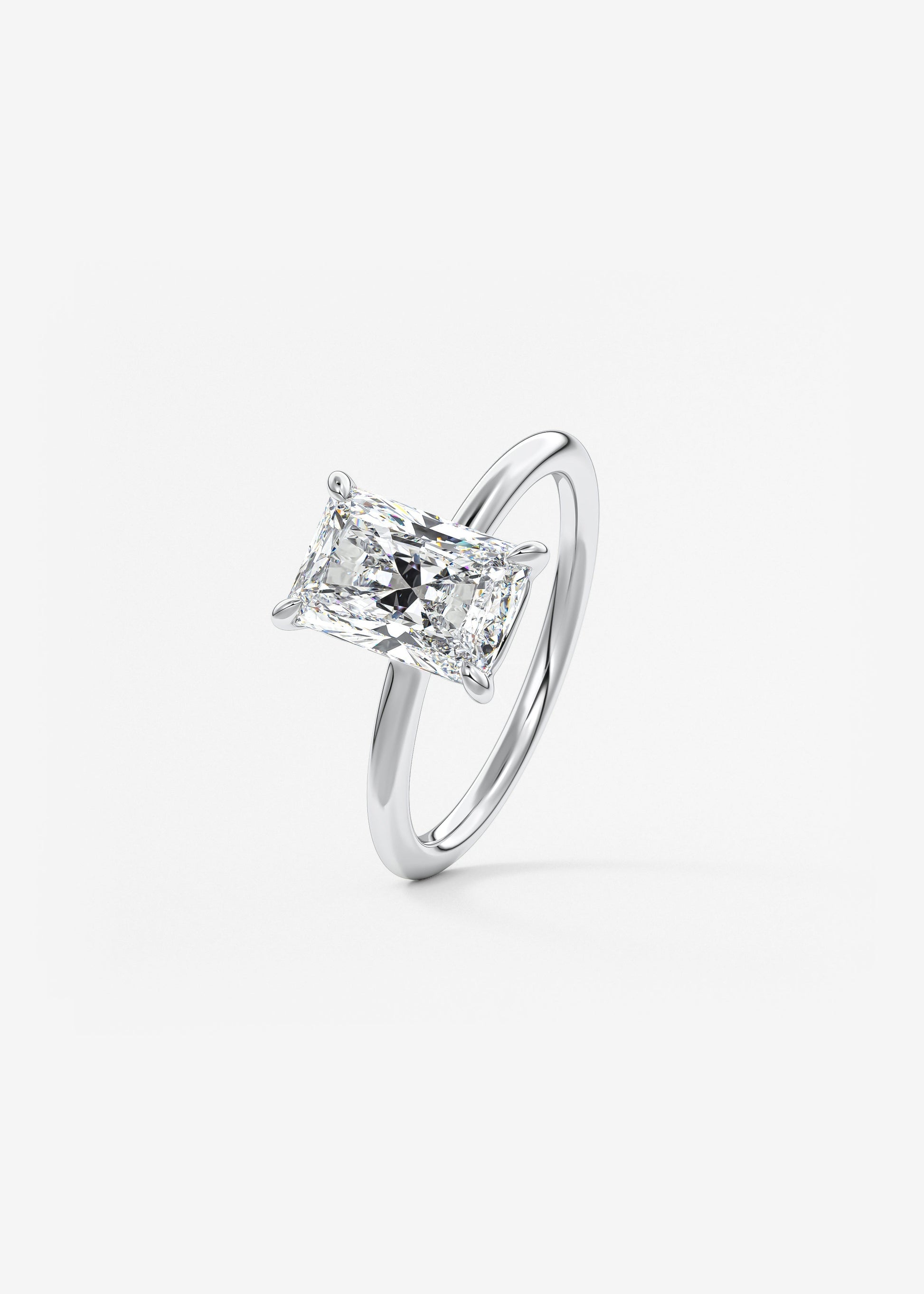 Oval Solitaire With Raised Basket Gallery Lab Grown Diamond Engagement Ring
