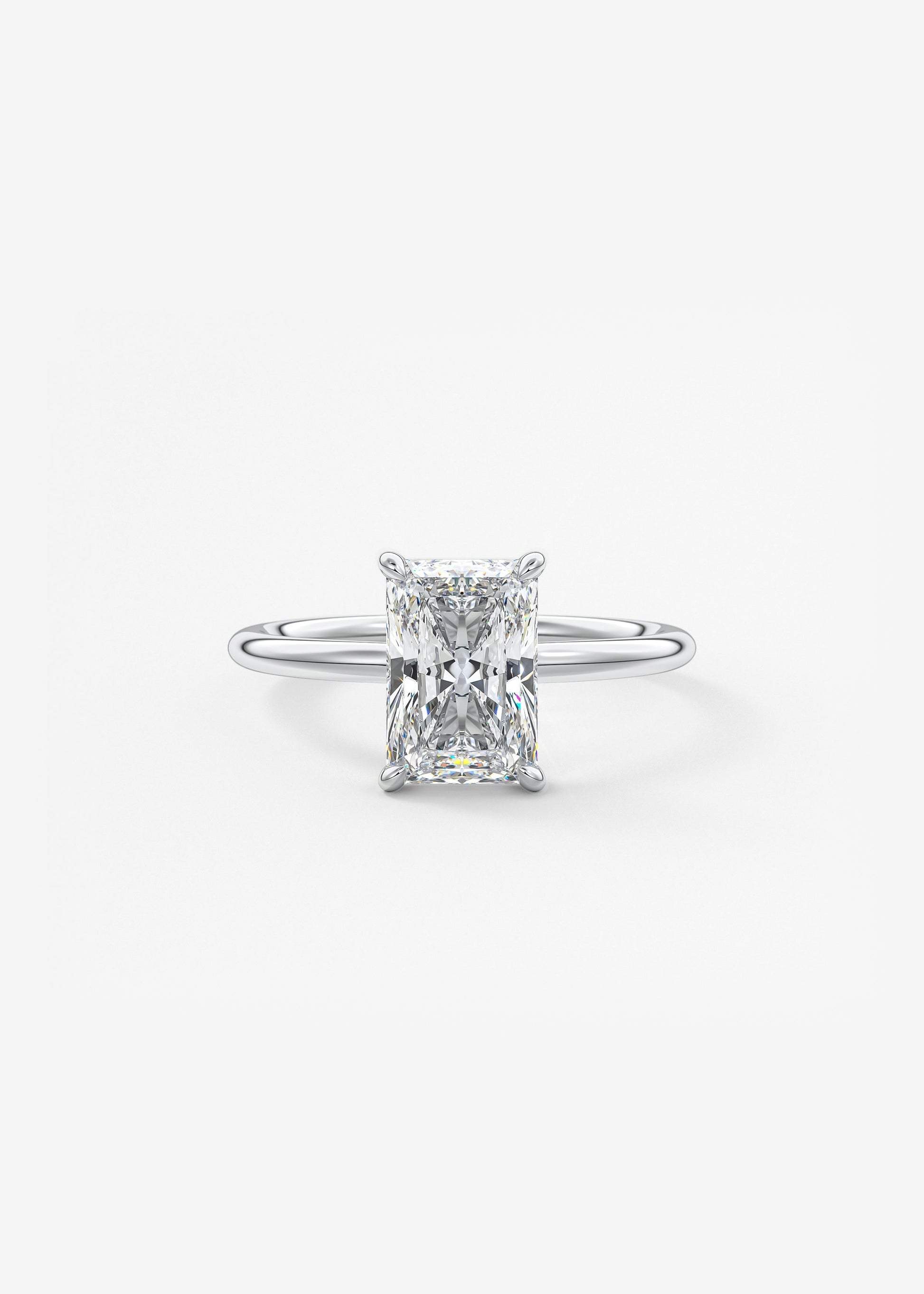 Oval Solitaire With Raised Basket Gallery Lab Grown Diamond Engagement Ring