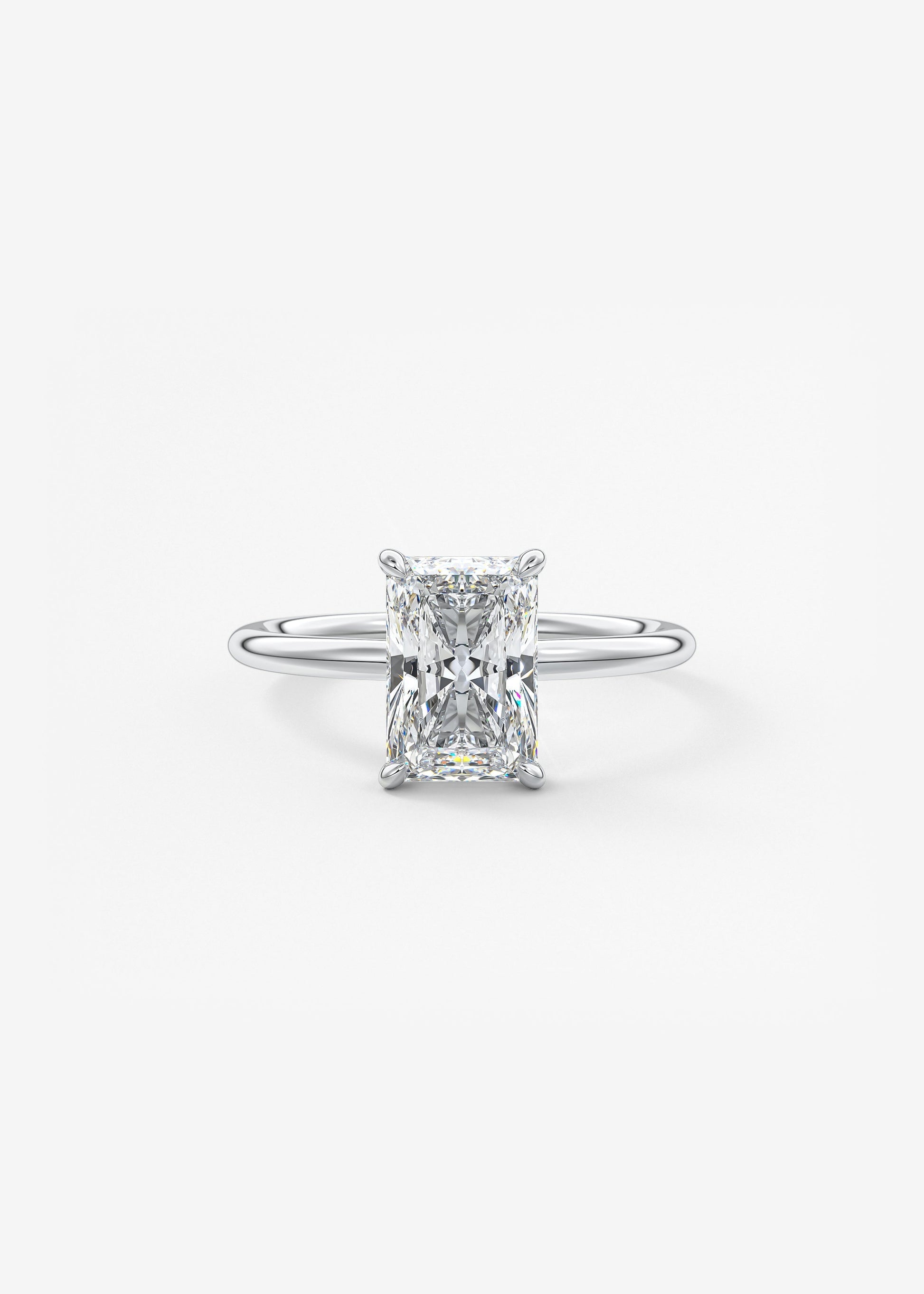 Oval Solitaire With Raised Basket Gallery Lab Grown Diamond Engagement Ring