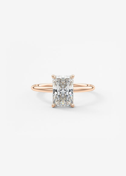 Oval Solitaire With Raised Basket Gallery Lab Grown Diamond Engagement Ring