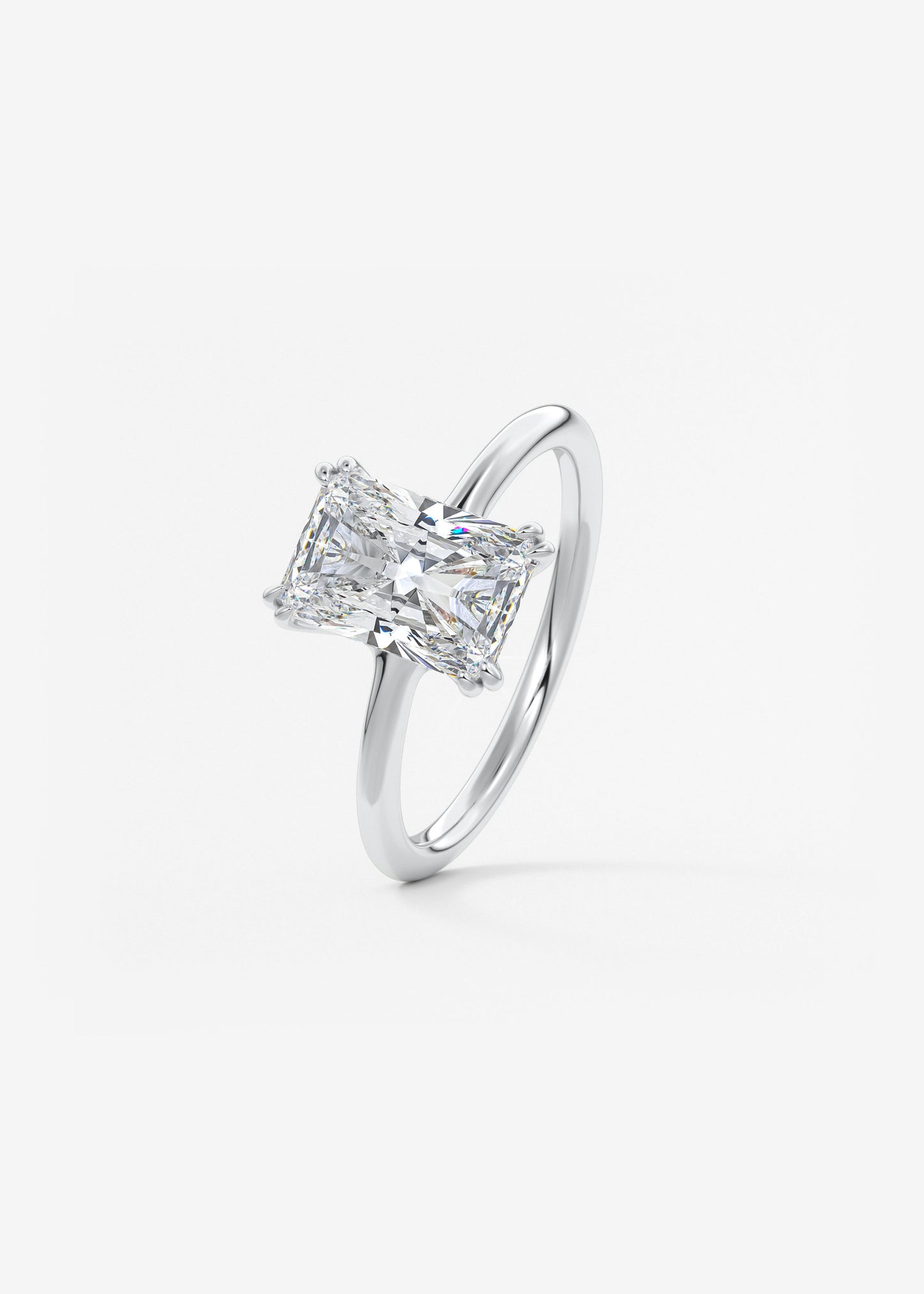 Oval Solitaire With Raised Basket Gallery Lab Grown Diamond Engagement Ring
