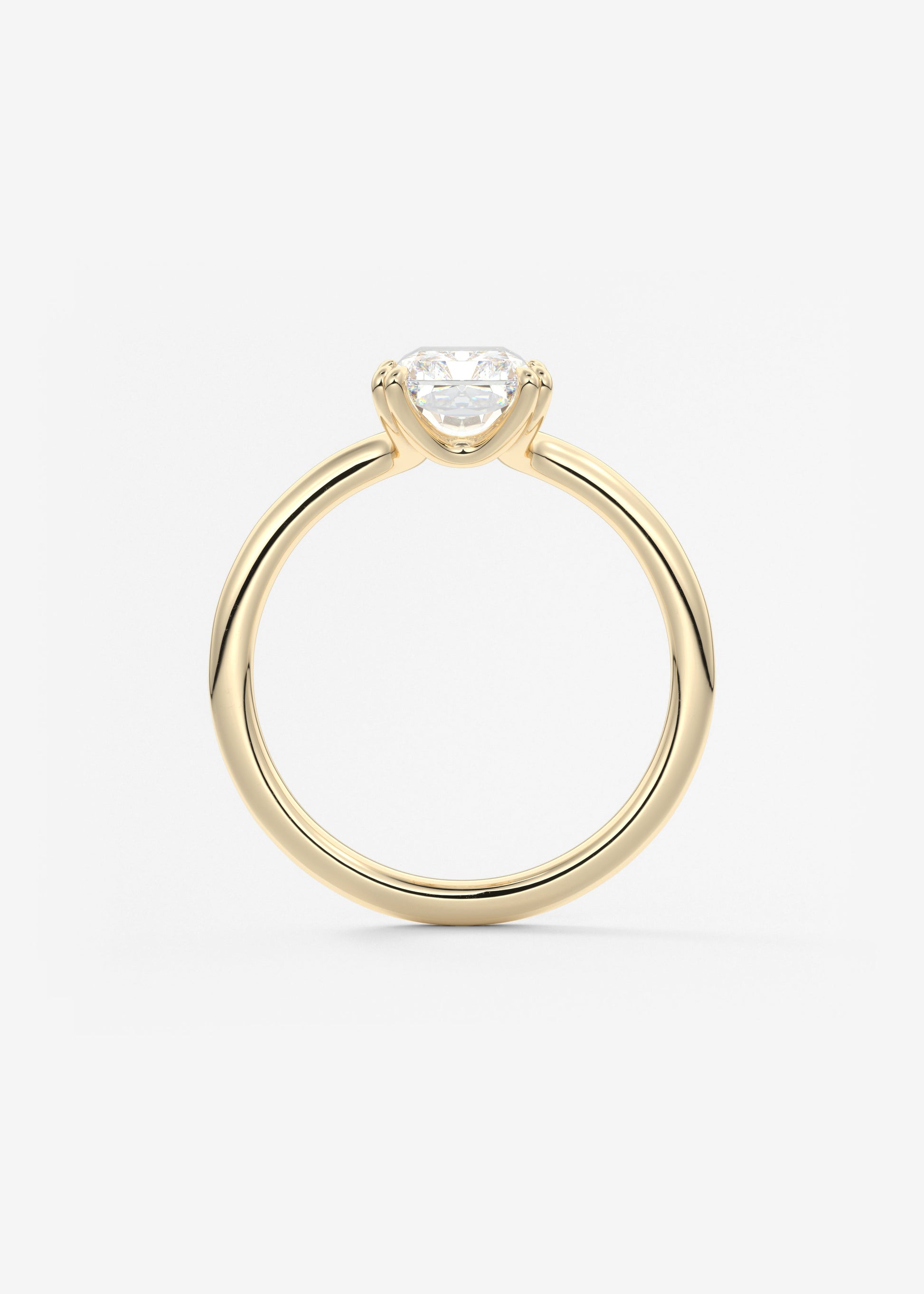 Oval Solitaire With Raised Basket Gallery Lab Grown Diamond Engagement Ring