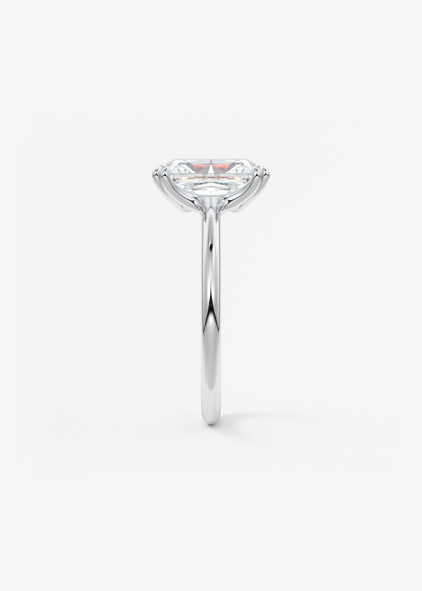 Oval Solitaire With Raised Basket Gallery Lab Grown Diamond Engagement Ring
