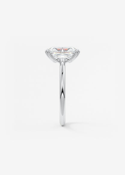 Oval Solitaire With Raised Basket Gallery Lab Grown Diamond Engagement Ring