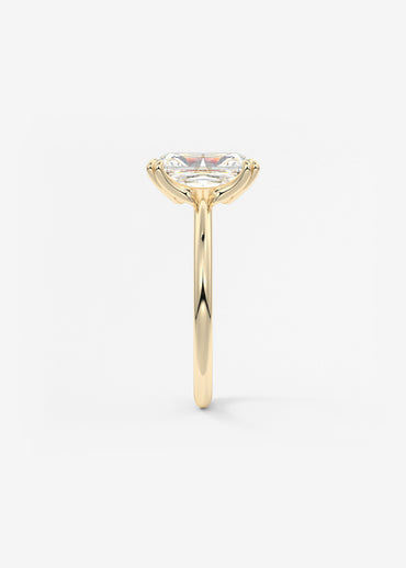 Oval Solitaire With Raised Basket Gallery Lab Grown Diamond Engagement Ring
