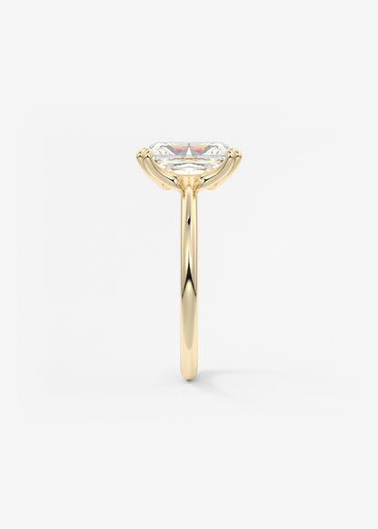 Oval Solitaire With Raised Basket Gallery Lab Grown Diamond Engagement Ring