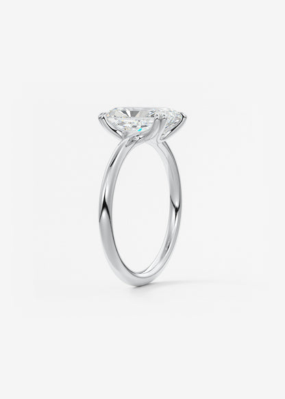 Oval Solitaire With Raised Basket Gallery Lab Grown Diamond Engagement Ring