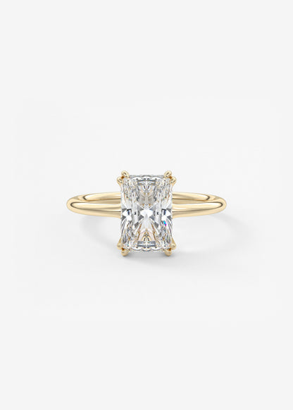 Oval Solitaire With Raised Basket Gallery Lab Grown Diamond Engagement Ring