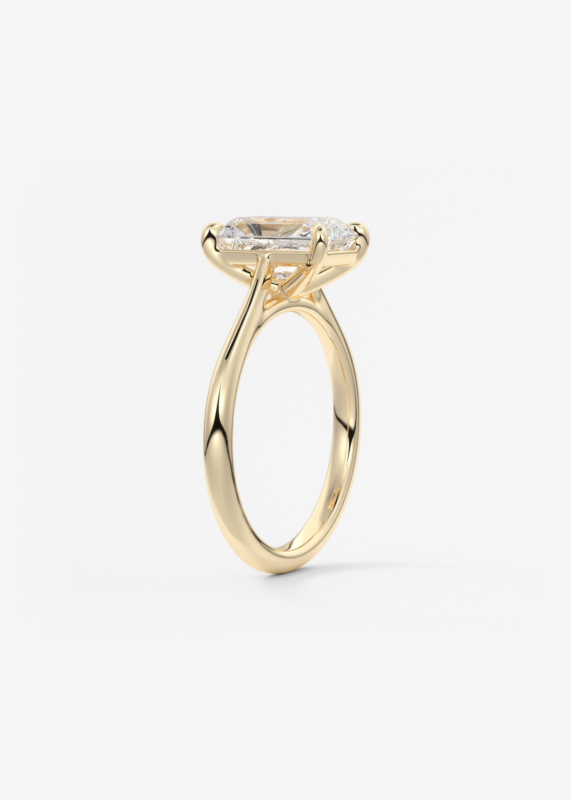 Oval Solitaire With Raised Basket Gallery Lab Grown Diamond Engagement Ring