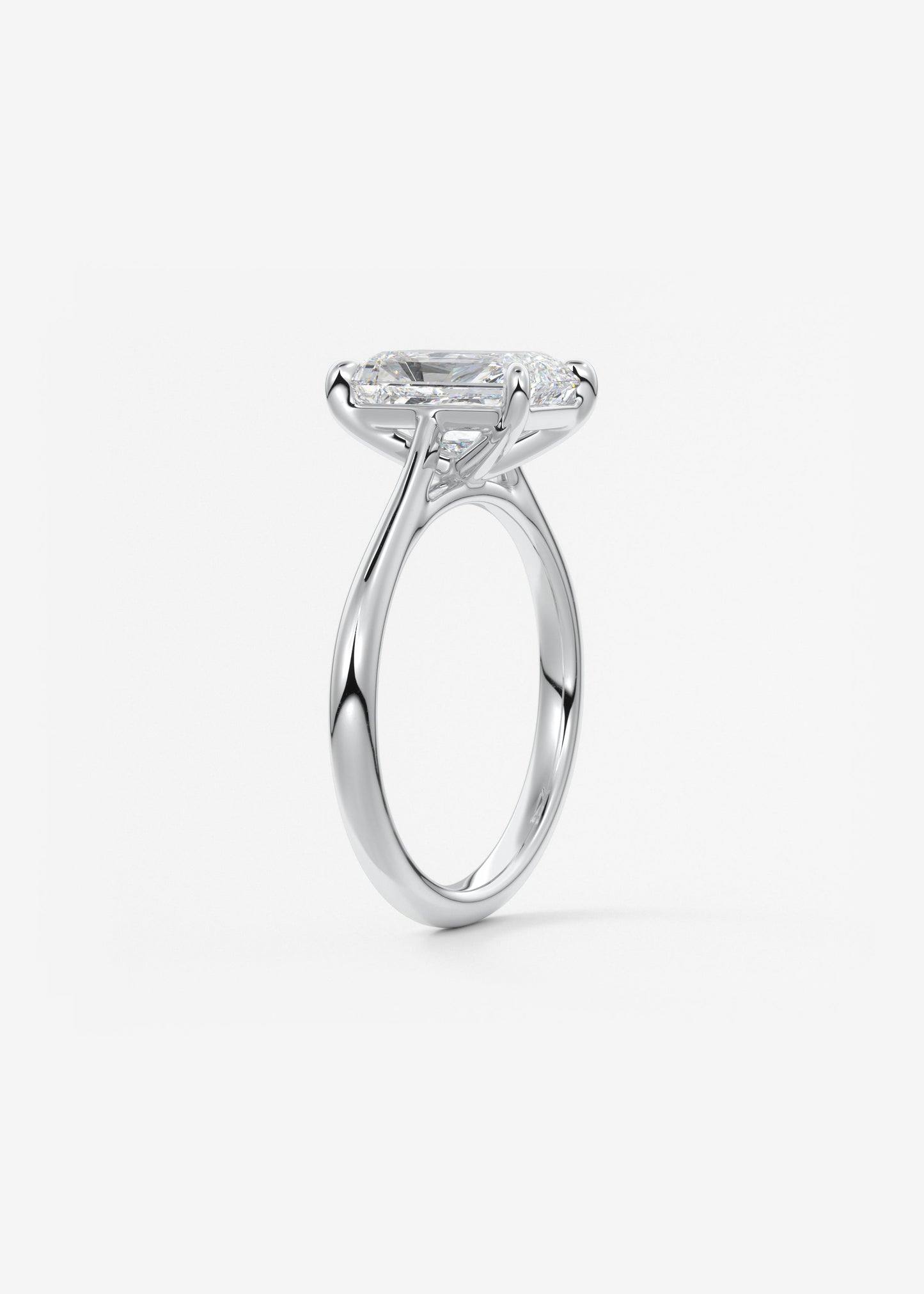 Oval Solitaire With Raised Basket Gallery Lab Grown Diamond Engagement Ring