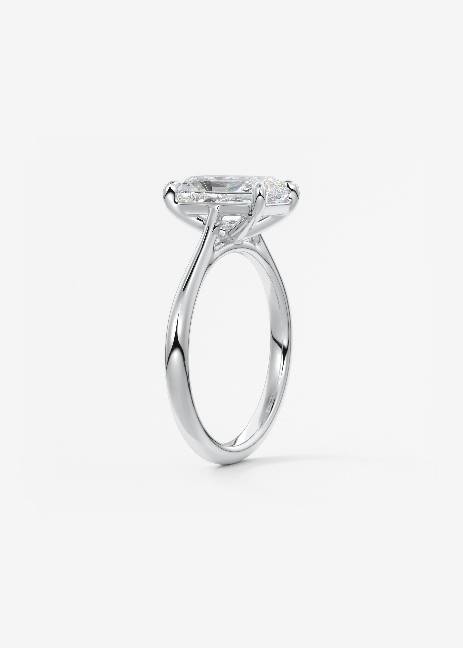 Oval Solitaire With Raised Basket Gallery Lab Grown Diamond Engagement Ring