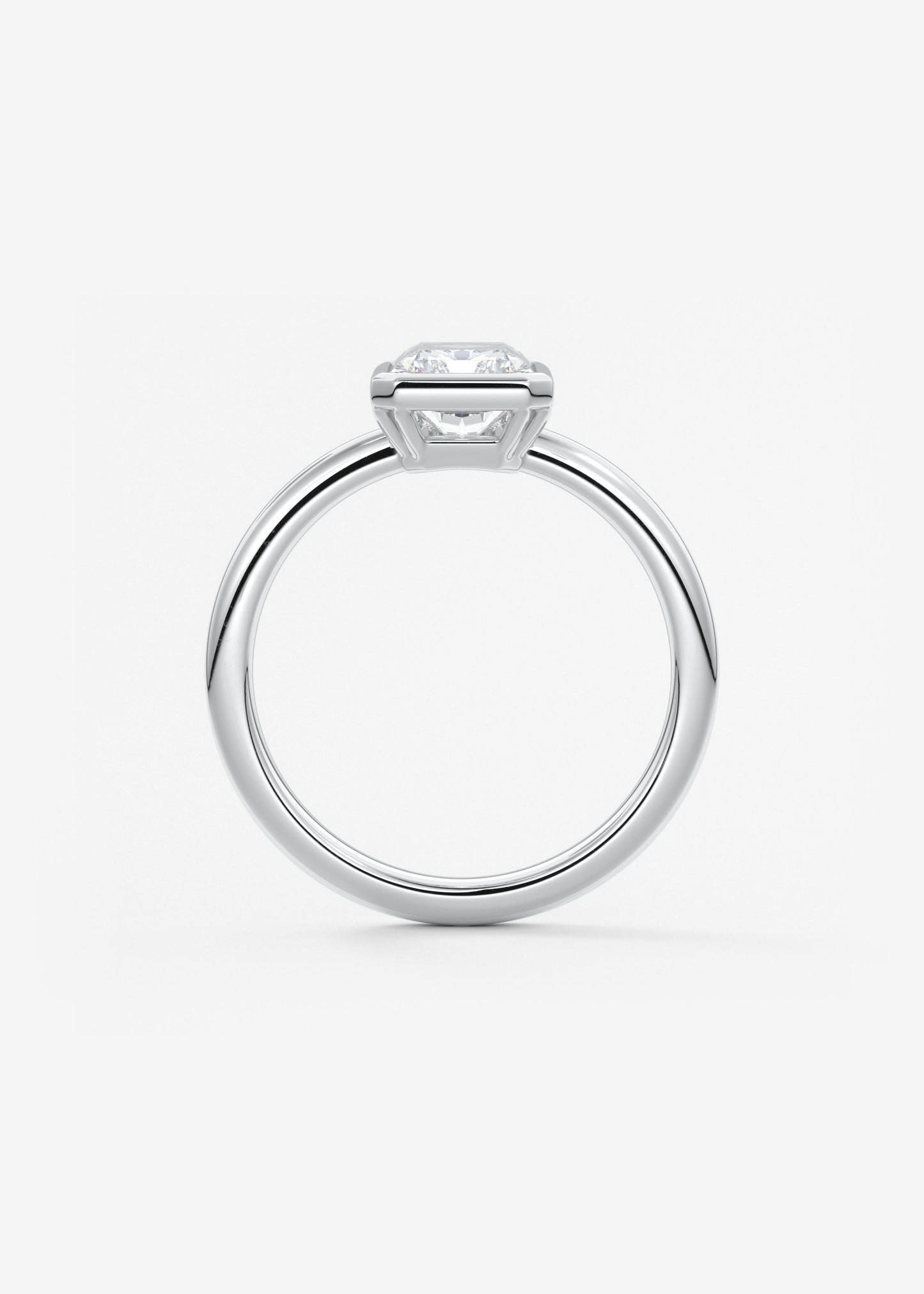 Oval Solitaire With Raised Basket Gallery Lab Grown Diamond Engagement Ring