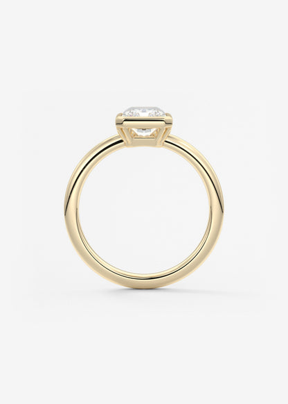 Oval Solitaire With Raised Basket Gallery Lab Grown Diamond Engagement Ring