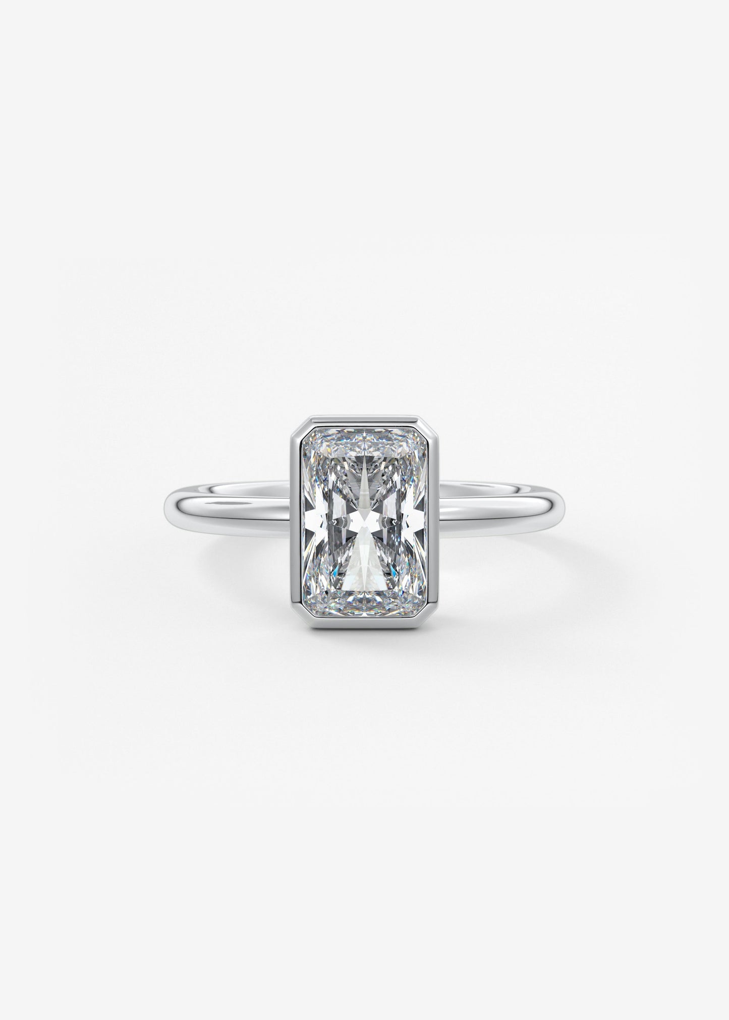 Oval Solitaire With Raised Basket Gallery Lab Grown Diamond Engagement Ring