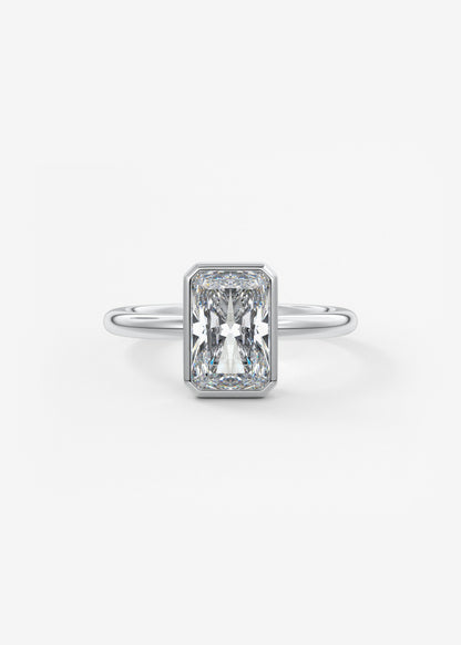 Oval Solitaire With Raised Basket Gallery Lab Grown Diamond Engagement Ring