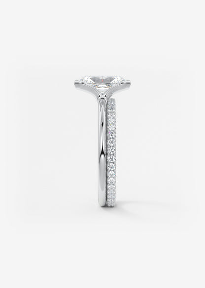Oval Solitaire With Raised Basket Gallery Lab Grown Diamond Engagement Ring