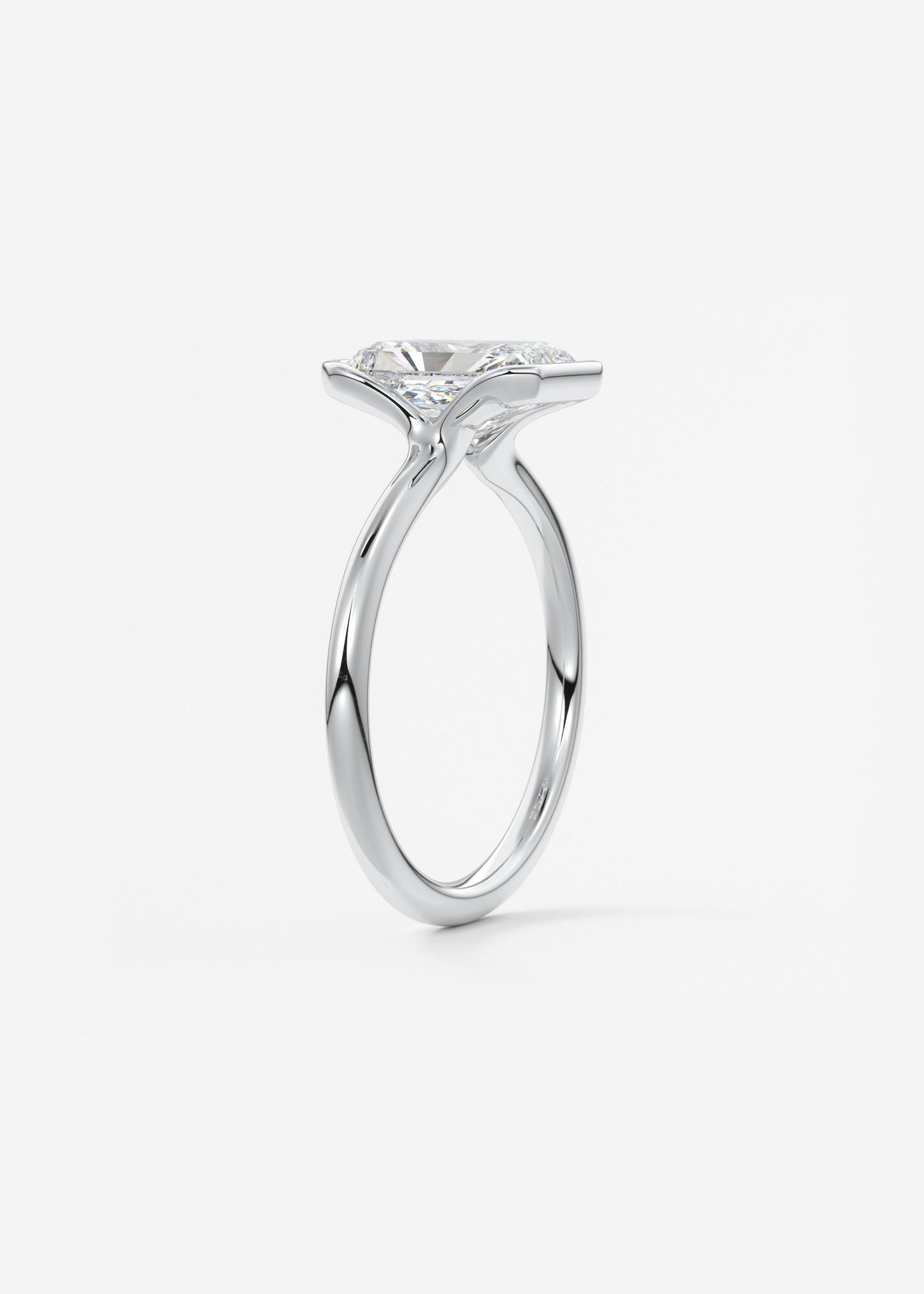 Oval Solitaire With Raised Basket Gallery Lab Grown Diamond Engagement Ring