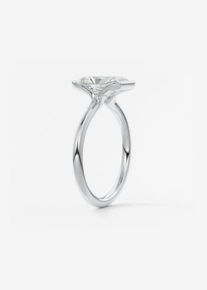 Oval Solitaire With Raised Basket Gallery Lab Grown Diamond Engagement Ring
