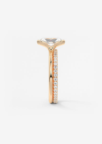 Oval Solitaire With Raised Basket Gallery Lab Grown Diamond Engagement Ring