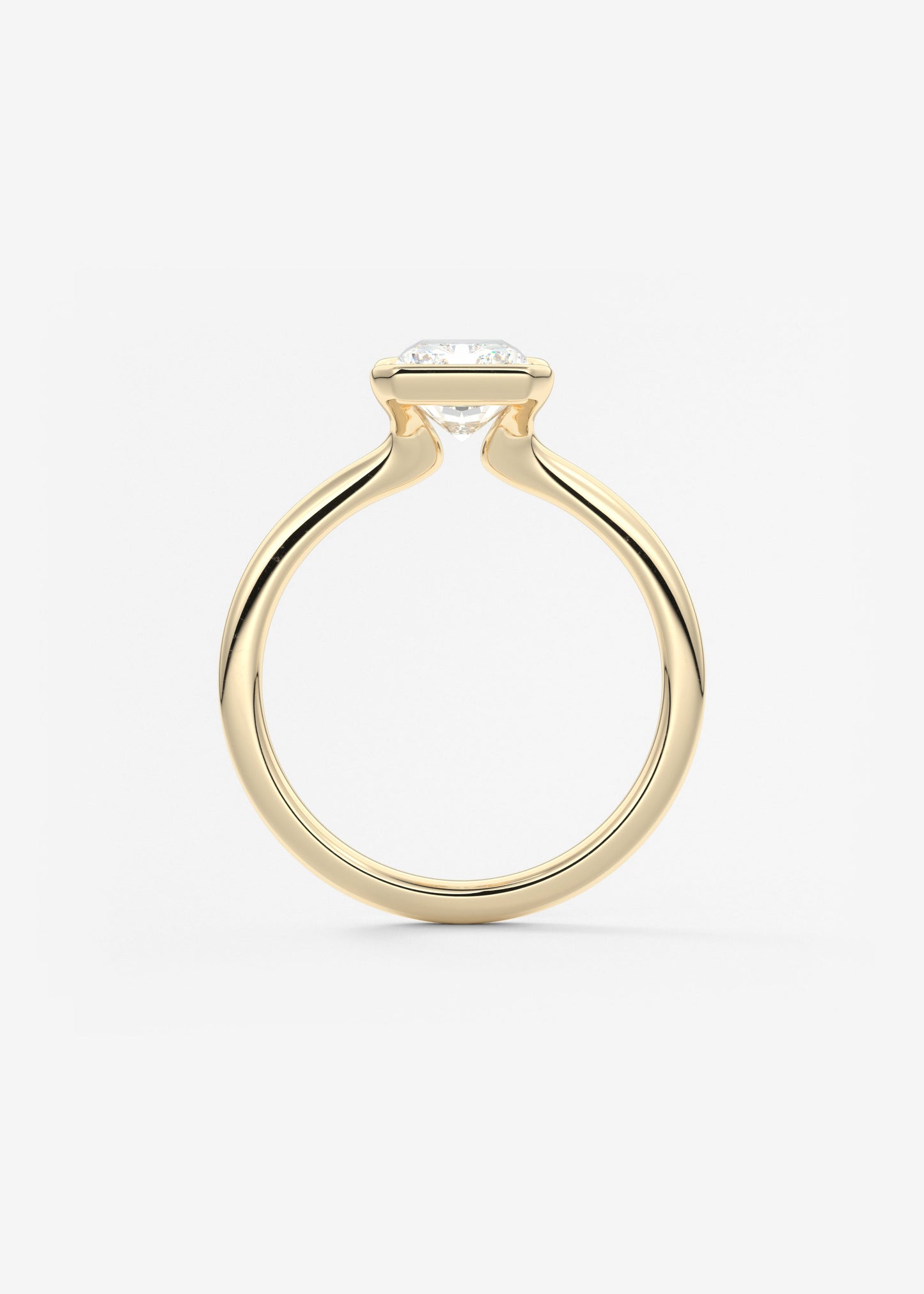 Oval Solitaire With Raised Basket Gallery Lab Grown Diamond Engagement Ring